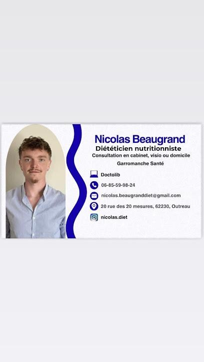 Nicolas Beaugrand, Diététicien à Outreau