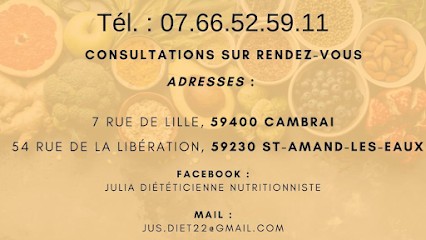 Julia SOLLAI - Diététicienne-Nutritionniste, Diététicien à Saint-Amand-les-Eaux