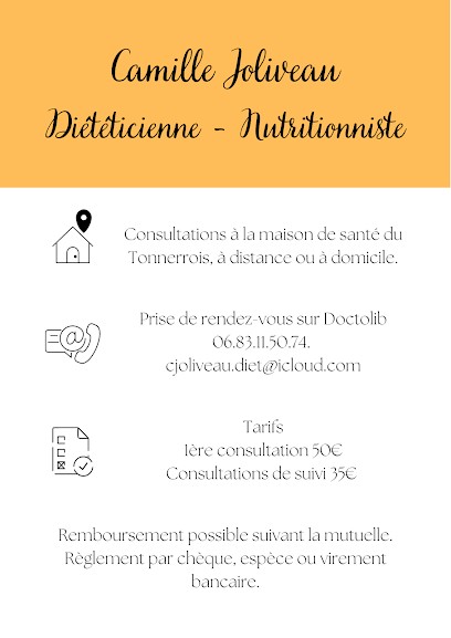 Camille JOLIVEAU - Diététicienne / Nutritionniste, Diététicien à Tonnerre