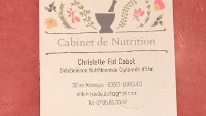 Christelle Eid Cabot Diététicienne Nutritioniste, Nutritionniste à Lorgues